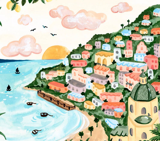 Amalfi Coast Art Print: 8x10"
