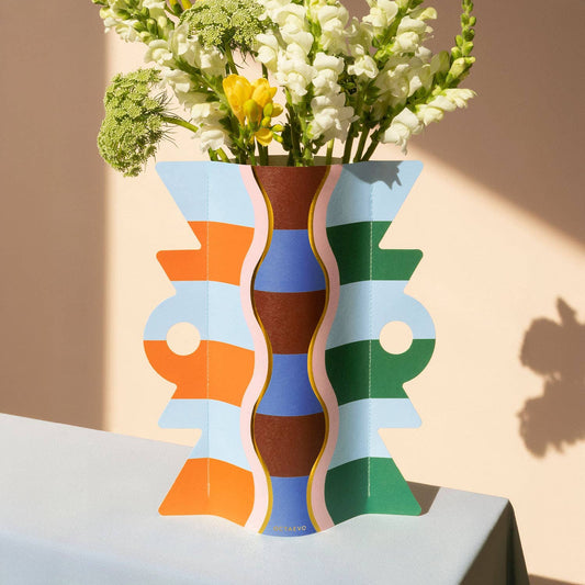 OCTAEVO Giza Paper Vase, Flower Vase & Card Set
