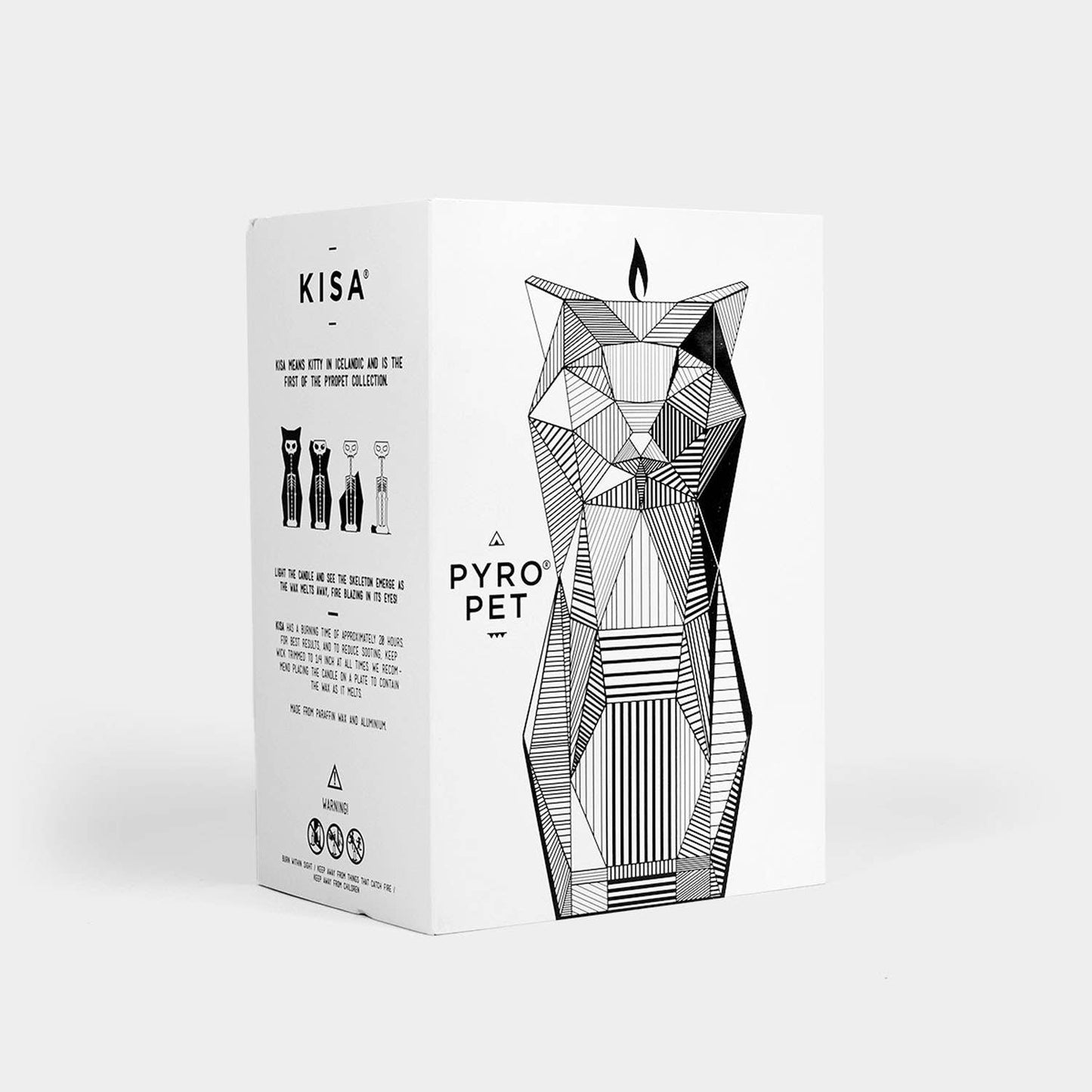 Cat Skeleton Candle - Blue