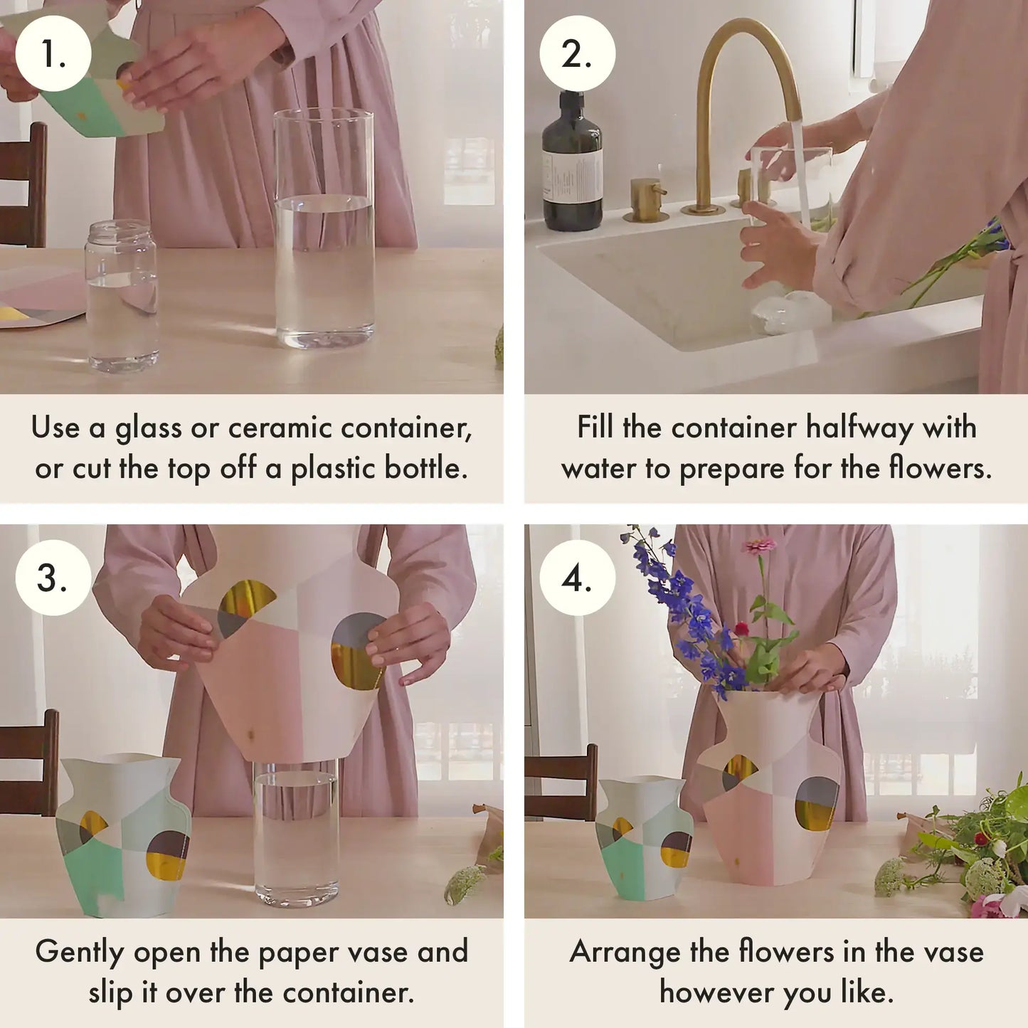 Paper Vase Butterfly, Flower Vase from waterproof paper