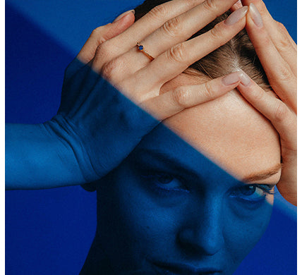 Golden Sapphire & Diamond Ring