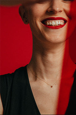 18K Gold Ruby Necklace