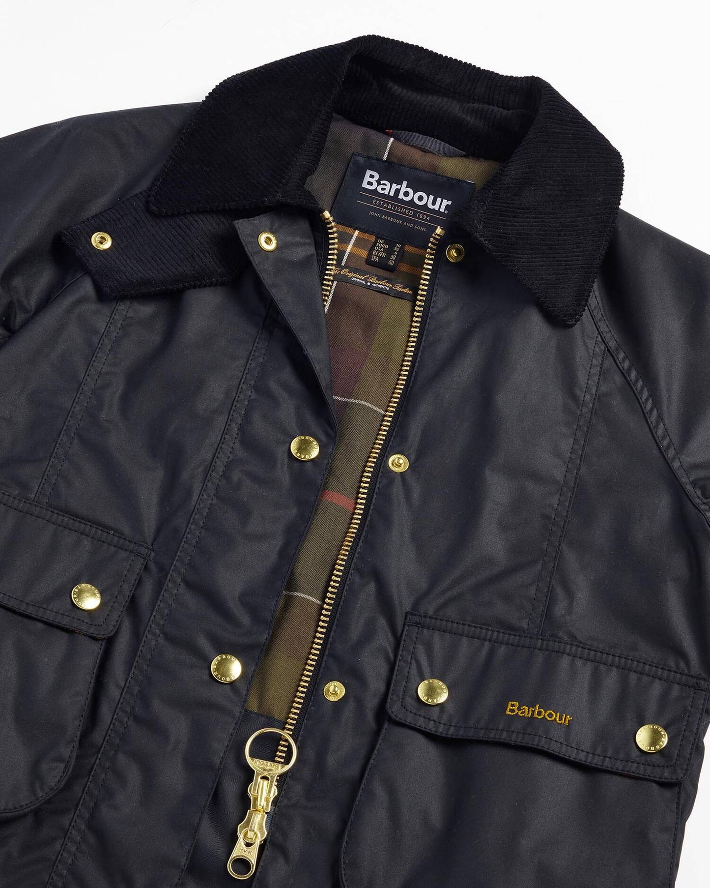 Barbour Cropped Beadnell Wax Jacket - Black
