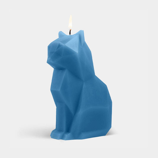 Cat Skeleton Candle - Blue