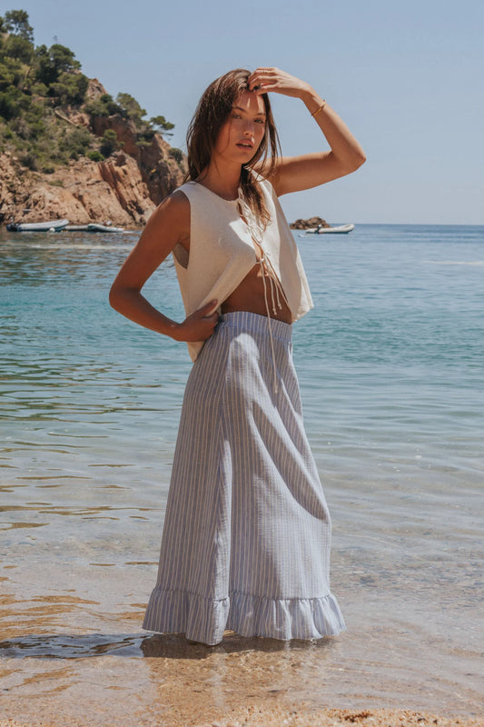 Jazmin Skirt Blue Stripes