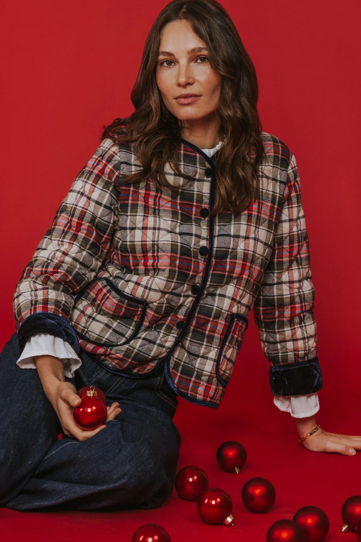 Daniela Quilted Jacket Plaid