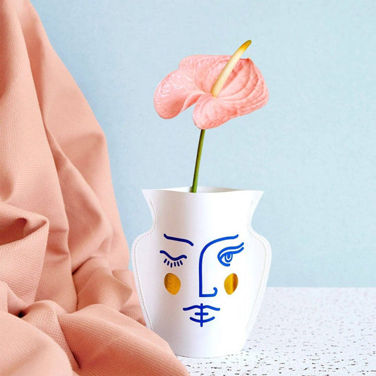 OCTAEVO Janus Mini Paper Vase (Double-Sided), Flower Vase