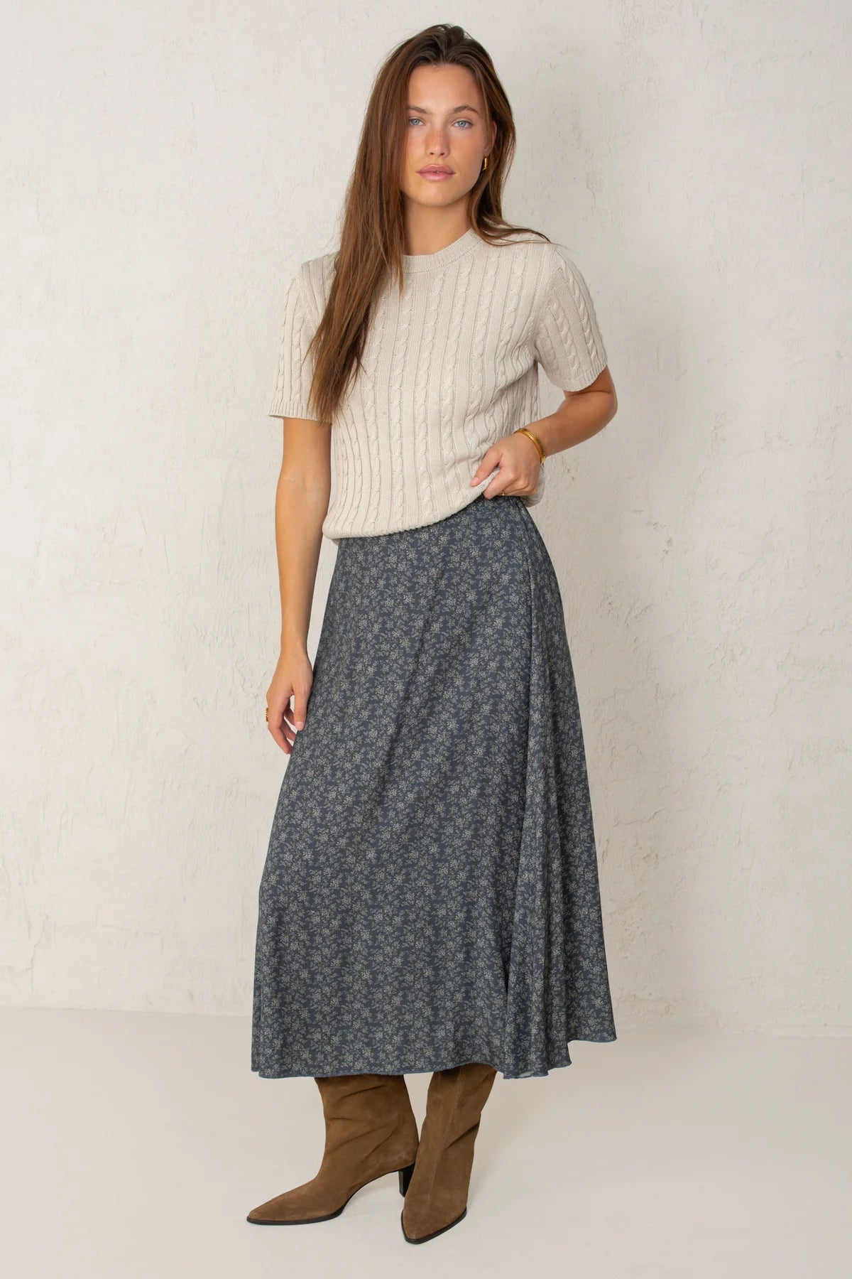 Carla Skirt Blue Flowers