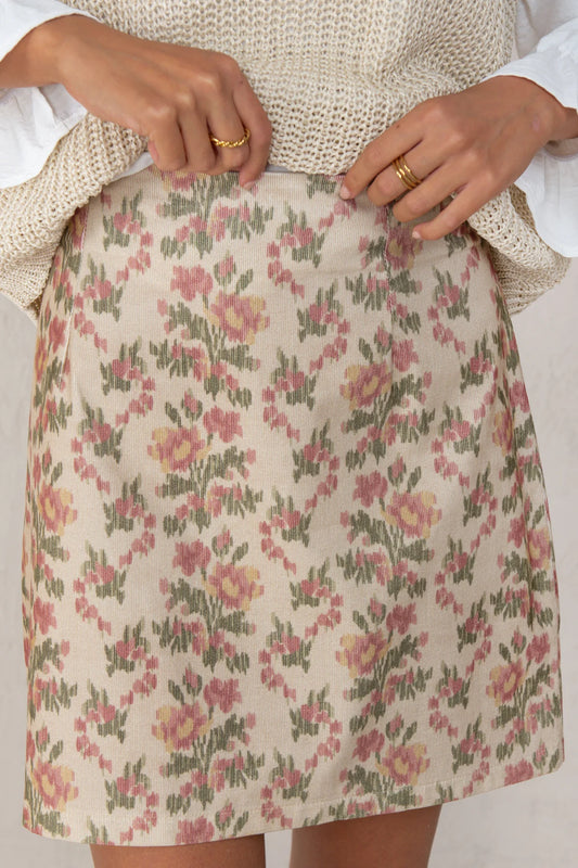 Margot Skirt - Pink Flowers