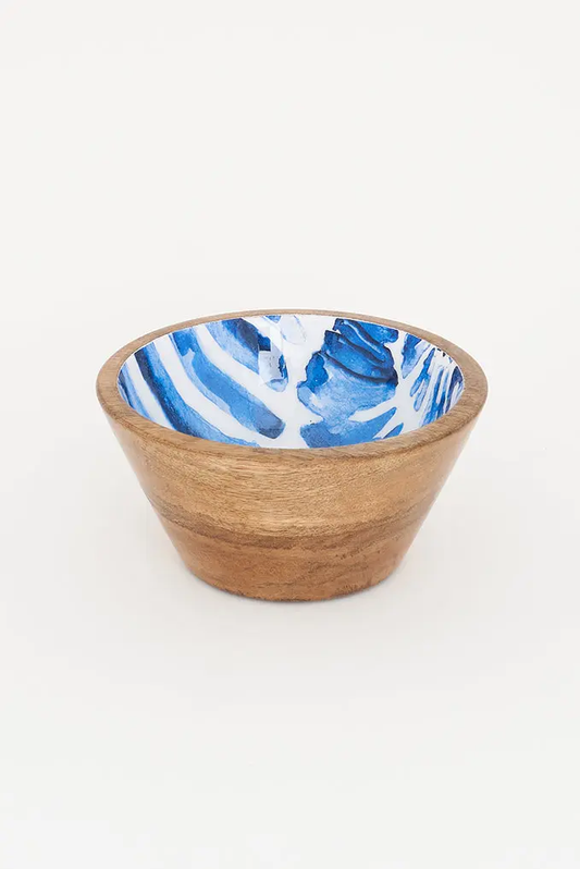 Nautilus Enameled Wooden Bowl Small
