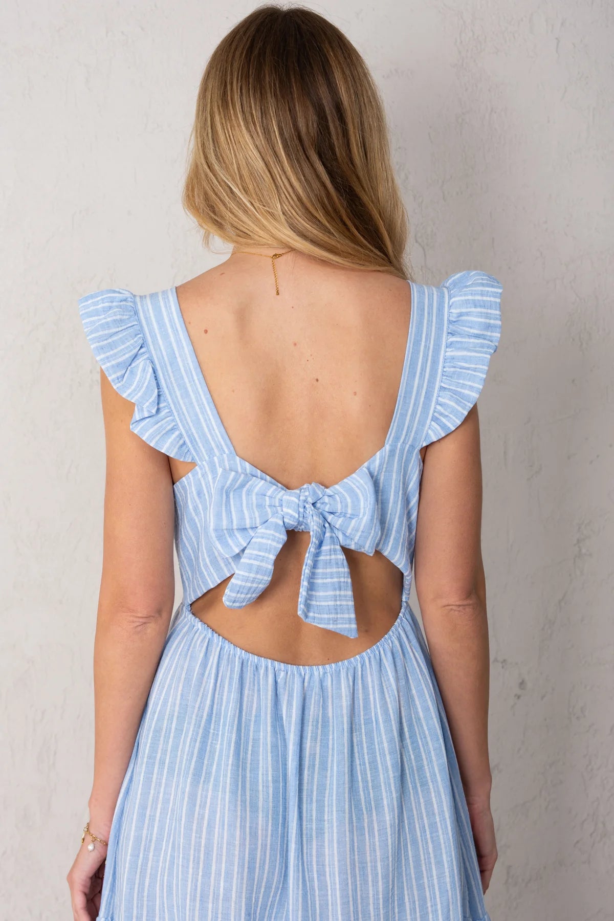 Lucia Dress Blue Stripes