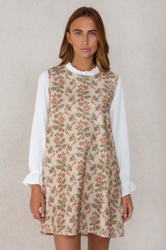 Gala Dress - Pink Flowers