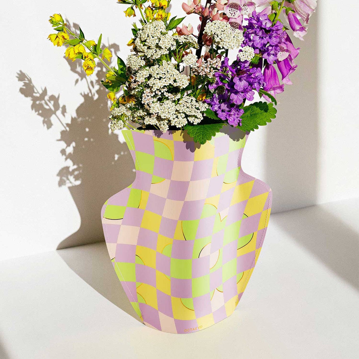 OCTAEVO Picnic Paper Vase, Flower Vase & Card Set
