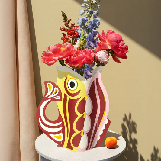 OCTAEVO Paper Vase Ruby Fish
