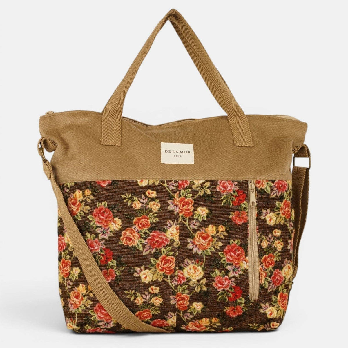 Floral Jacquard Large Handbag