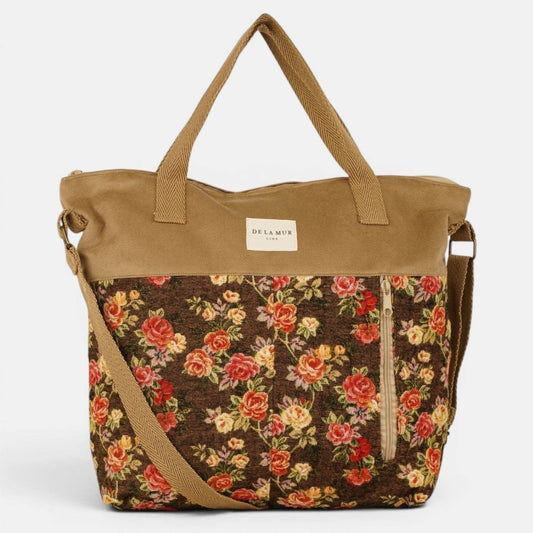 Floral Jacquard Large Handbag