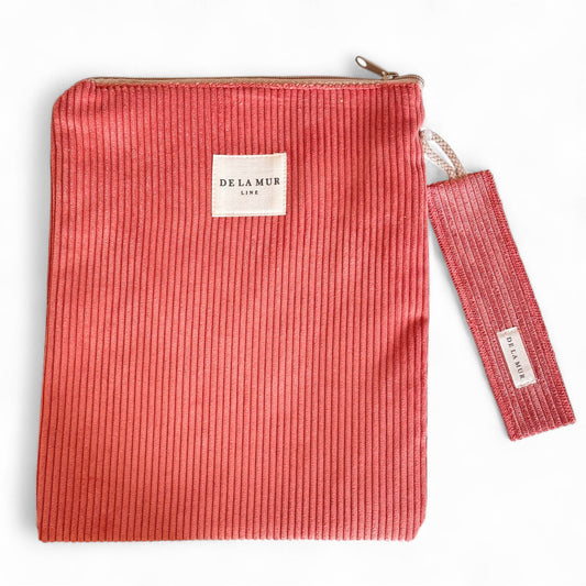 Book cover with matching bookmark Coral