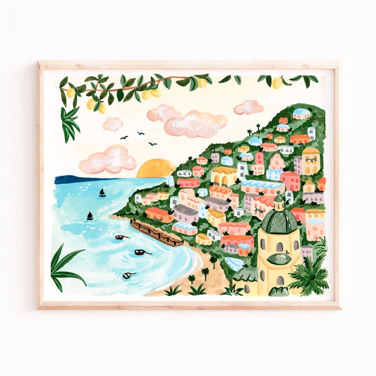 Amalfi Coast Art Print: 8x10"