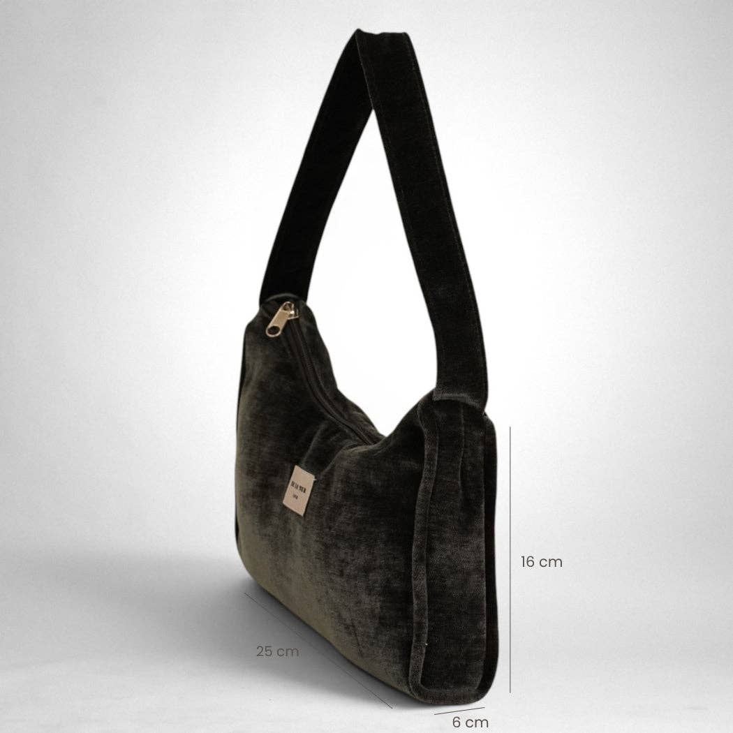 Velvet Evening Bag – Black