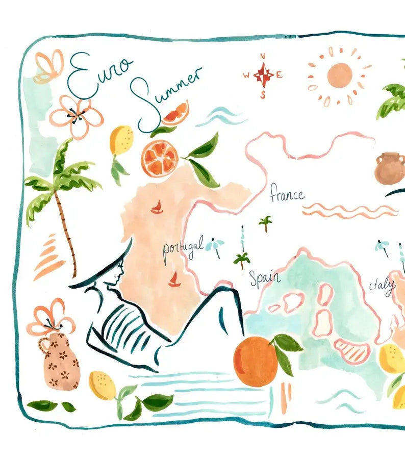 Euro Summer Art Print: 8x10”
