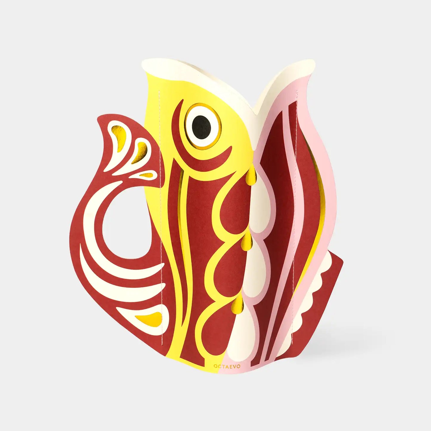 OCTAEVO Paper Vase Ruby Fish