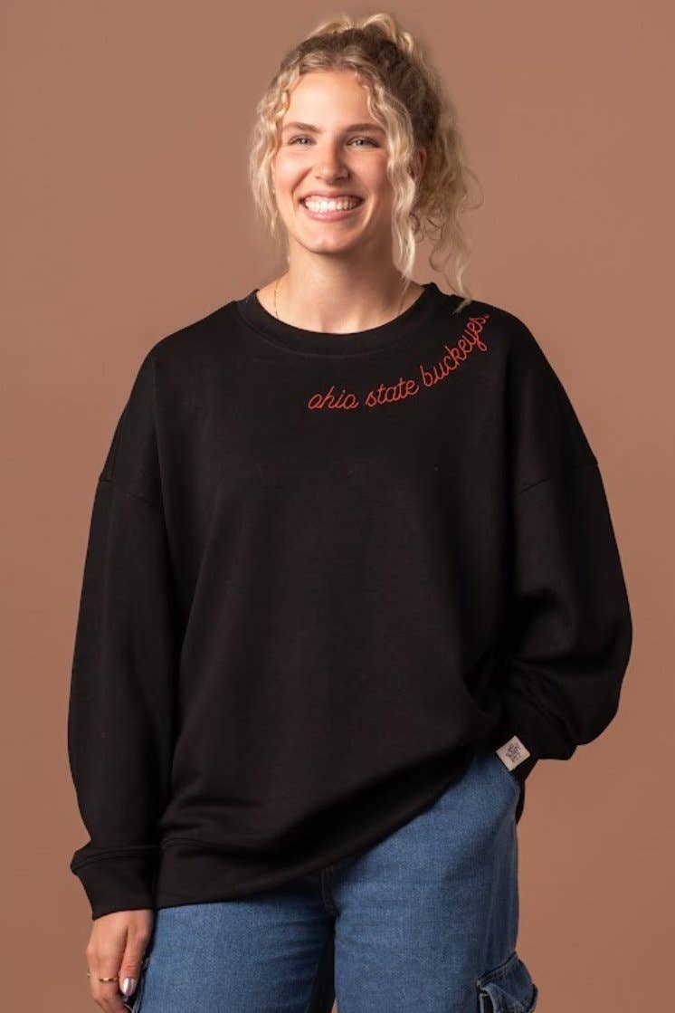 Ohio State Embroidered Supersoft Crew
