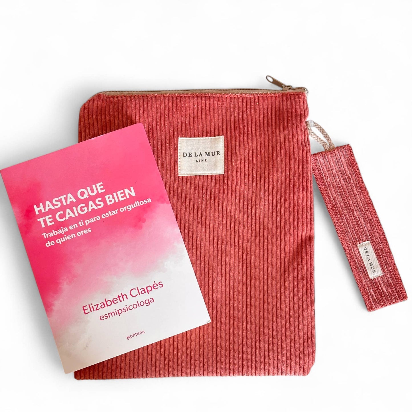 Book cover with matching bookmark Coral