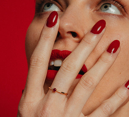 Golden Ruby & Diamond Ring
