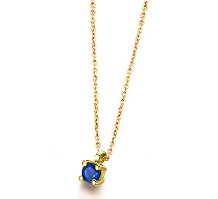 18K Gold Sapphire Necklace