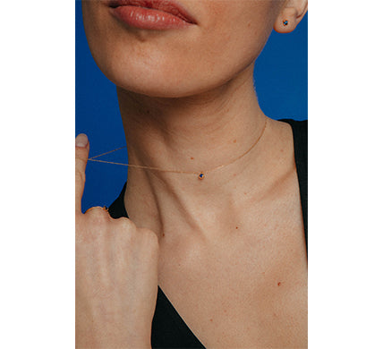 18K Gold Sapphire Necklace