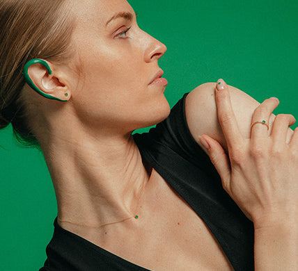 18K Gold Emerald Necklace