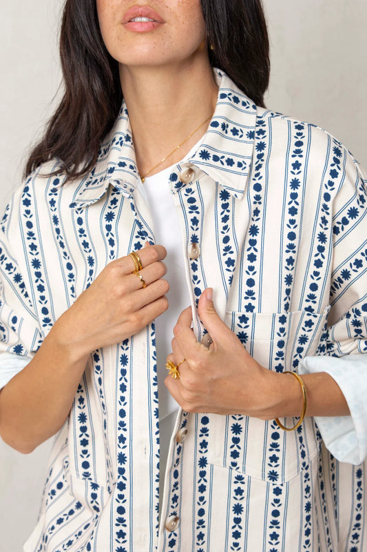 Celia Jacket Blue Flowers