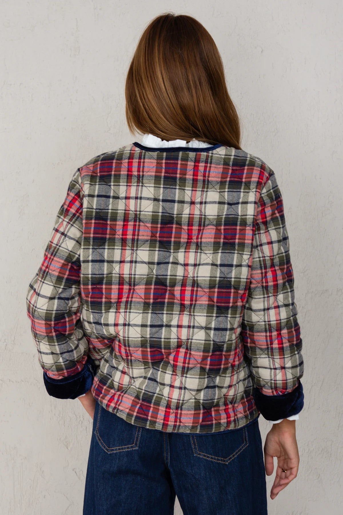 Daniela Quilted Jacket Plaid
