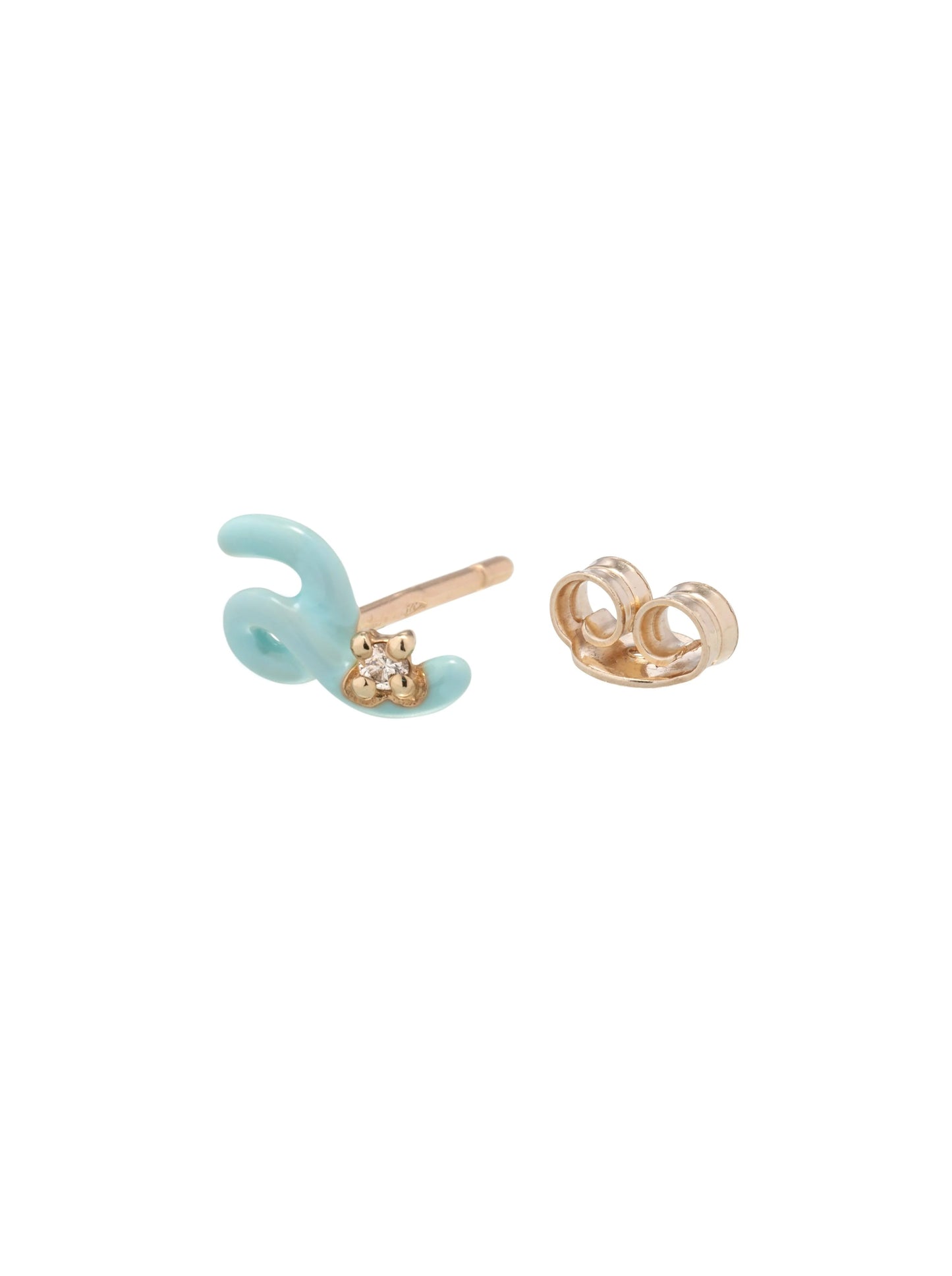 Single Mini Loop Earring - Single Diamond
