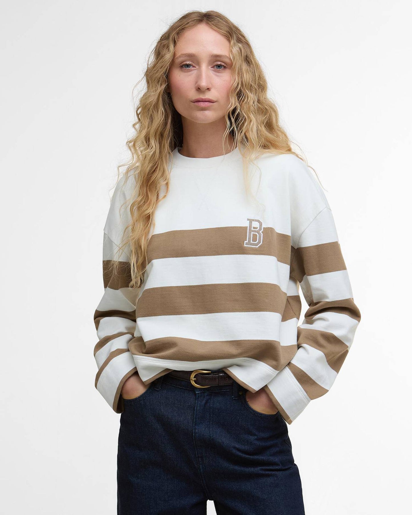Barbour Faye Striped Sweatshirt - Beige