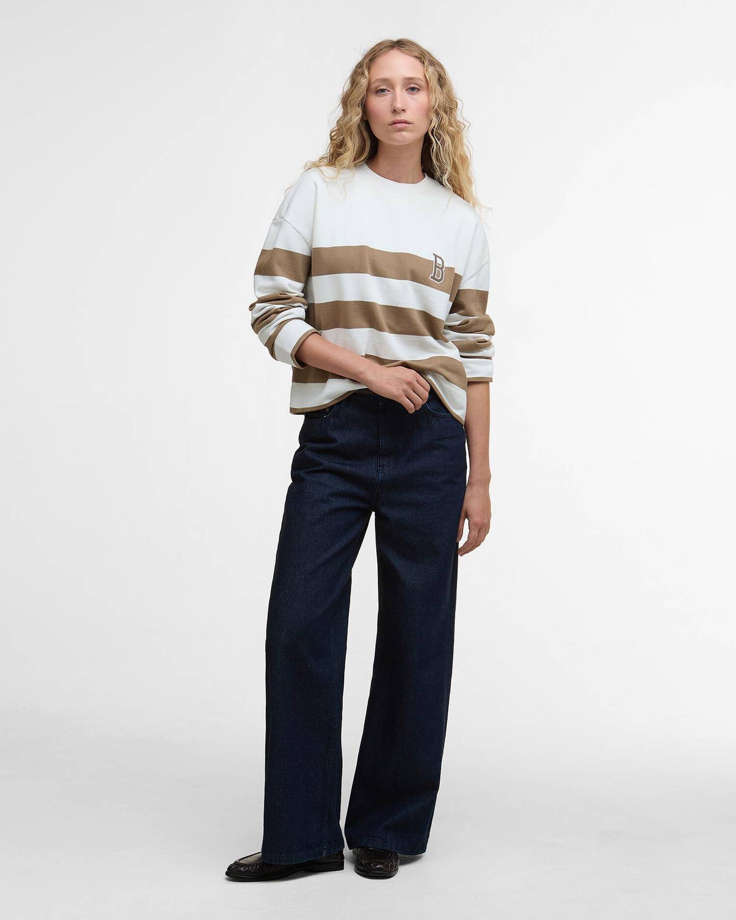 Barbour Faye Striped Sweatshirt - Beige