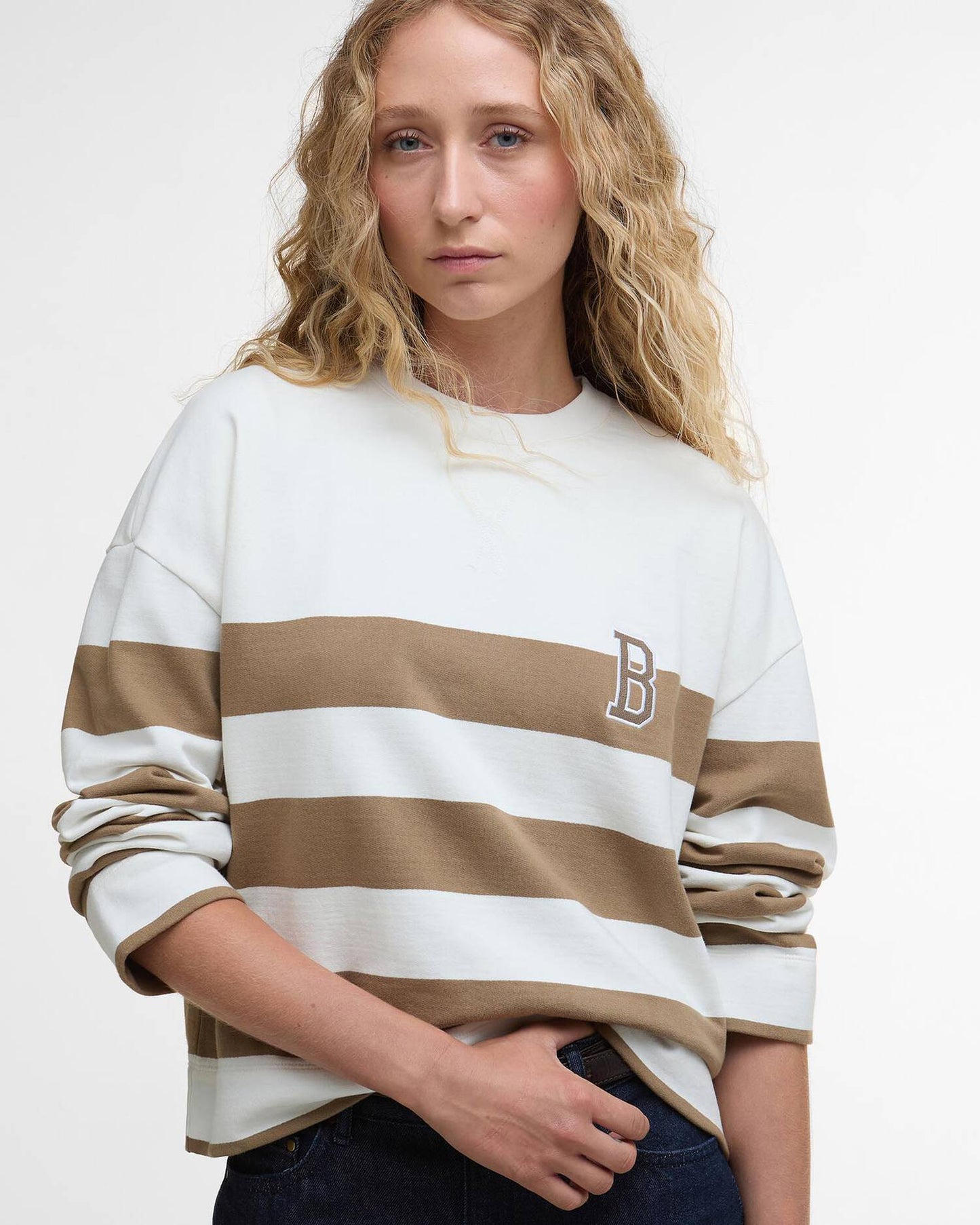 Barbour Faye Striped Sweatshirt - Beige