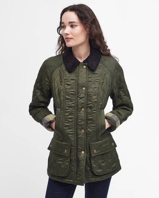 Barbour Beadnell Polar Quilt Jacket - Olive