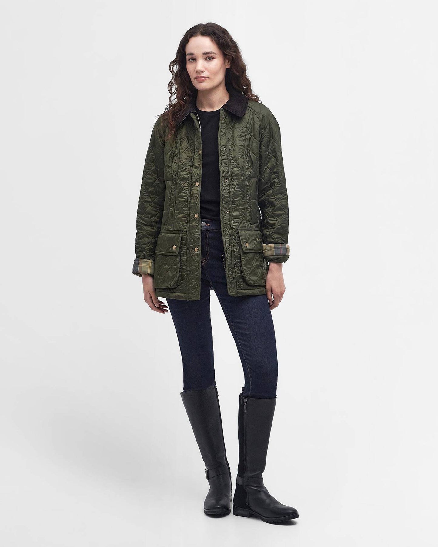 Barbour Beadnell Polar Quilt Jacket - Olive