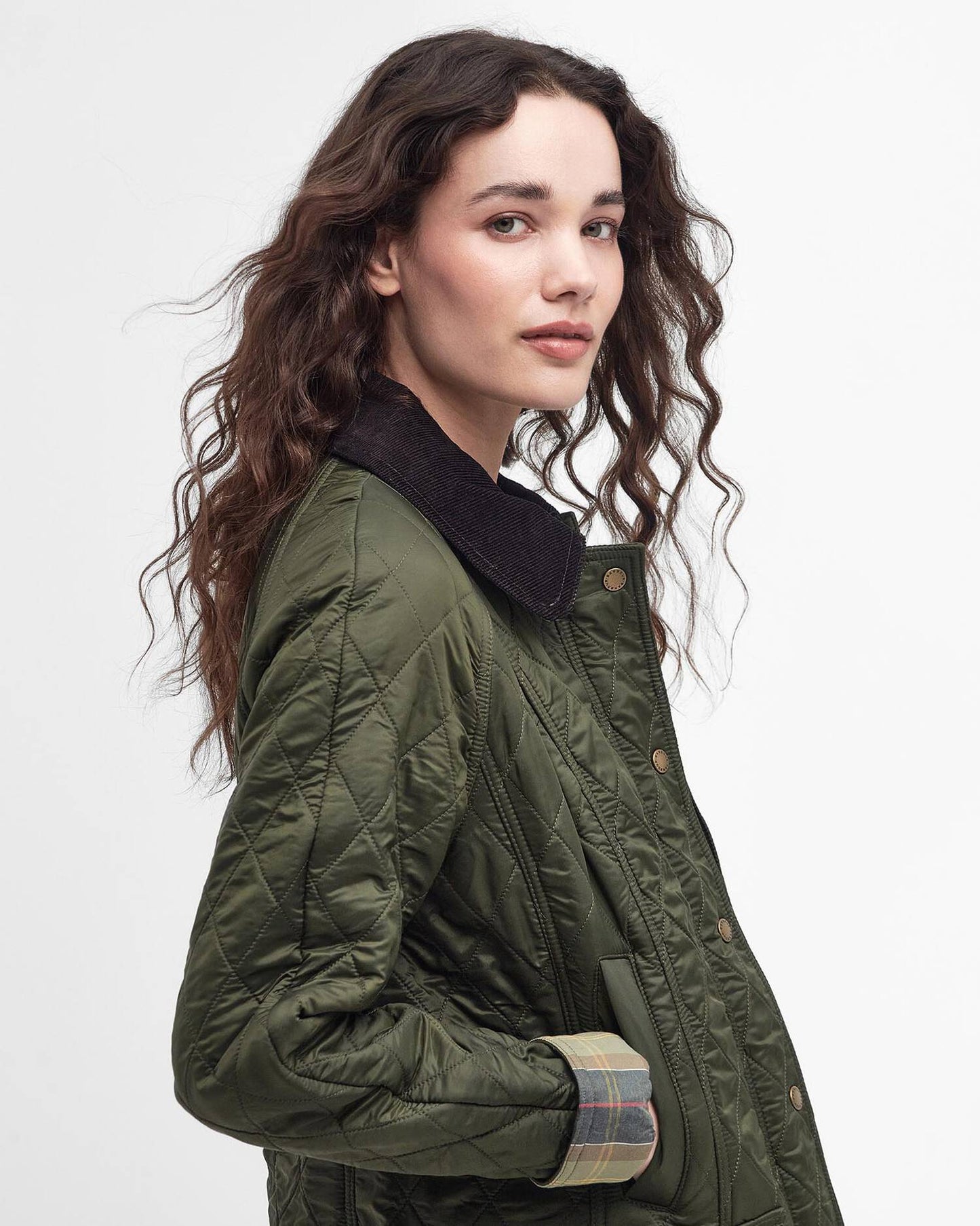 Barbour Beadnell Polar Quilt Jacket - Olive