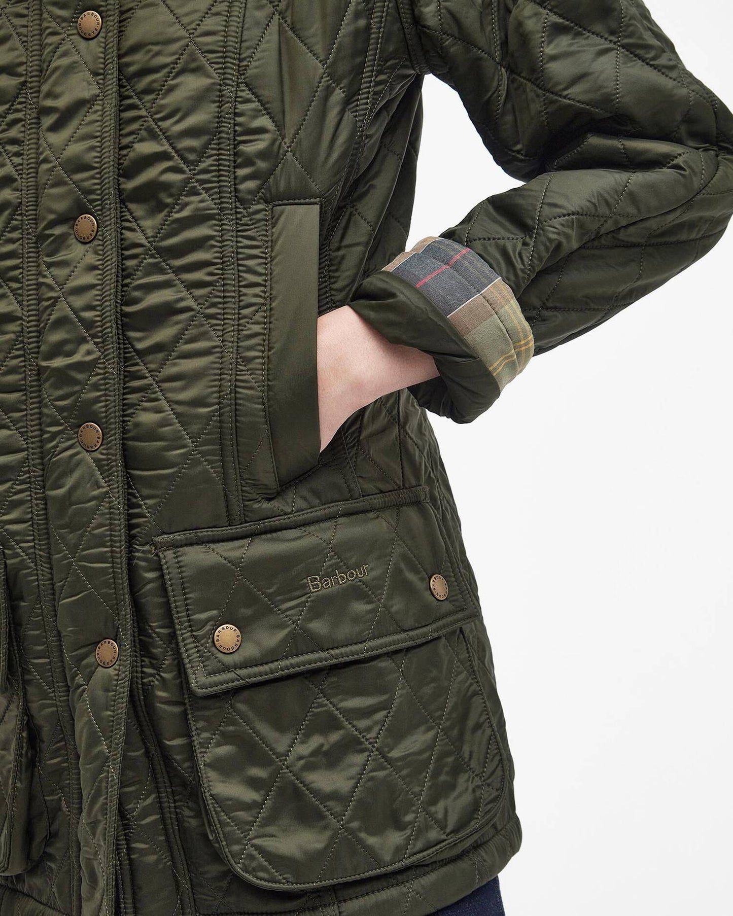 Barbour Beadnell Polar Quilt Jacket - Olive