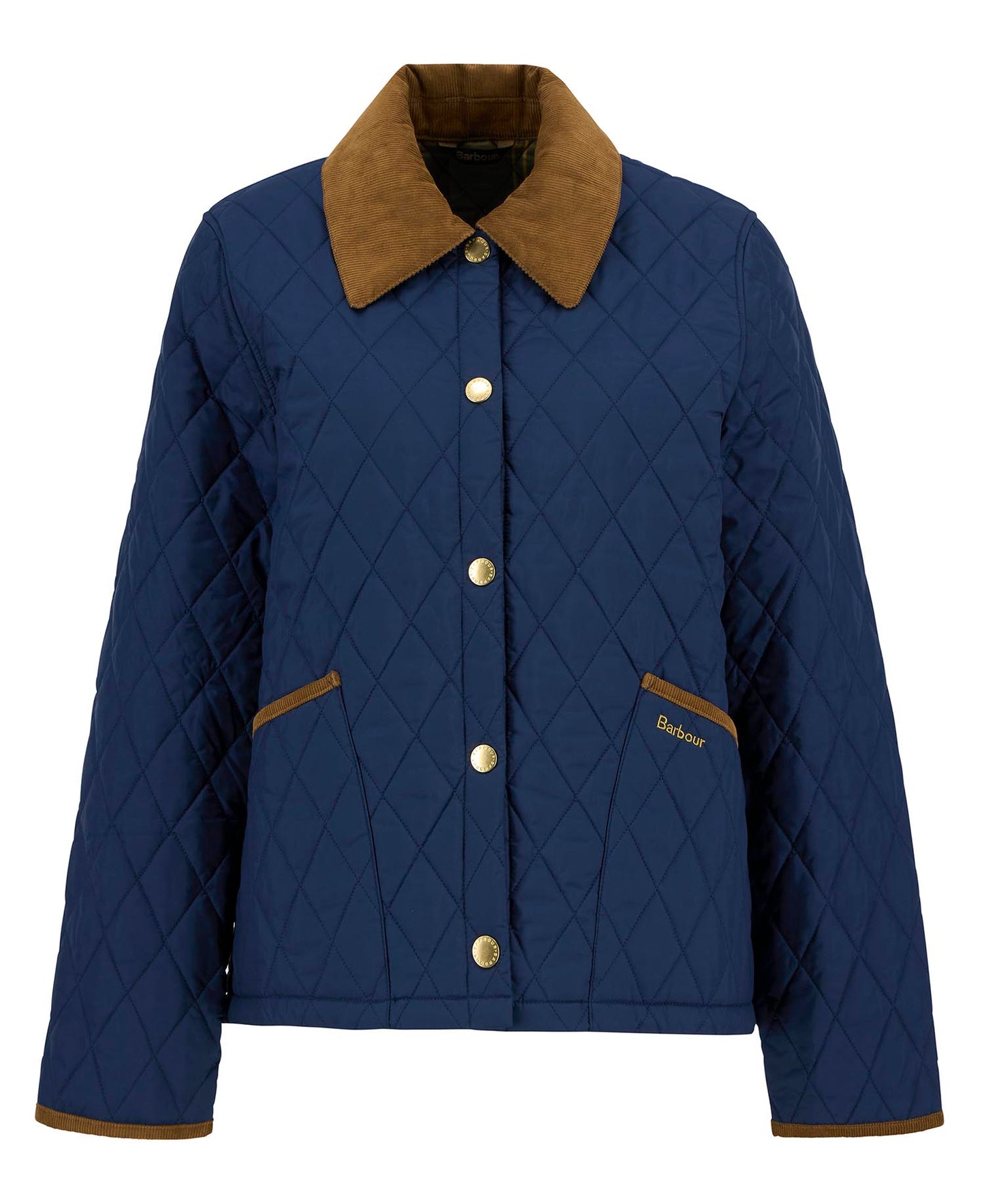 Barbour Icons Cropped Liddesdale Quilted Jacket - Navy