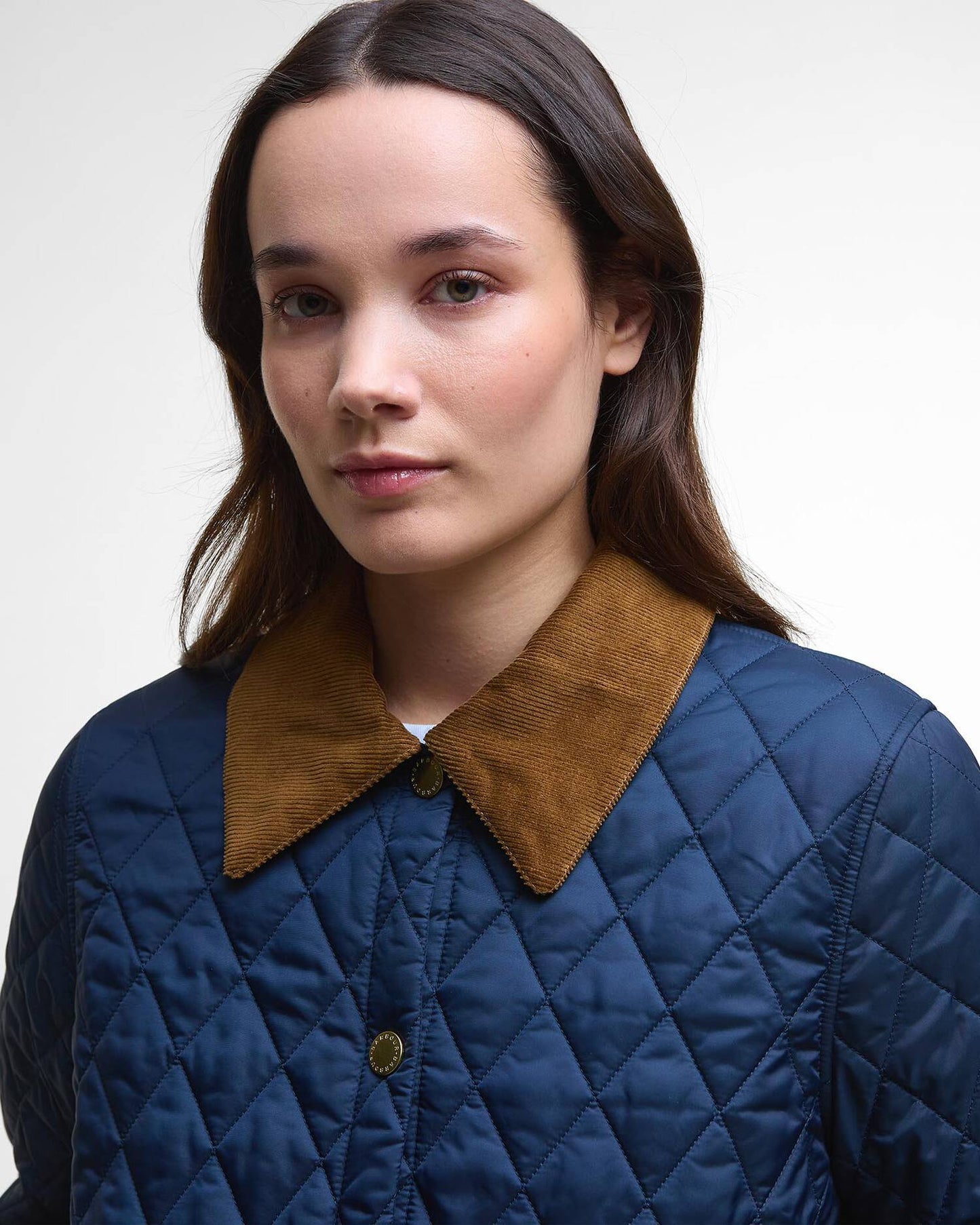 Barbour Icons Cropped Liddesdale Quilted Jacket - Navy