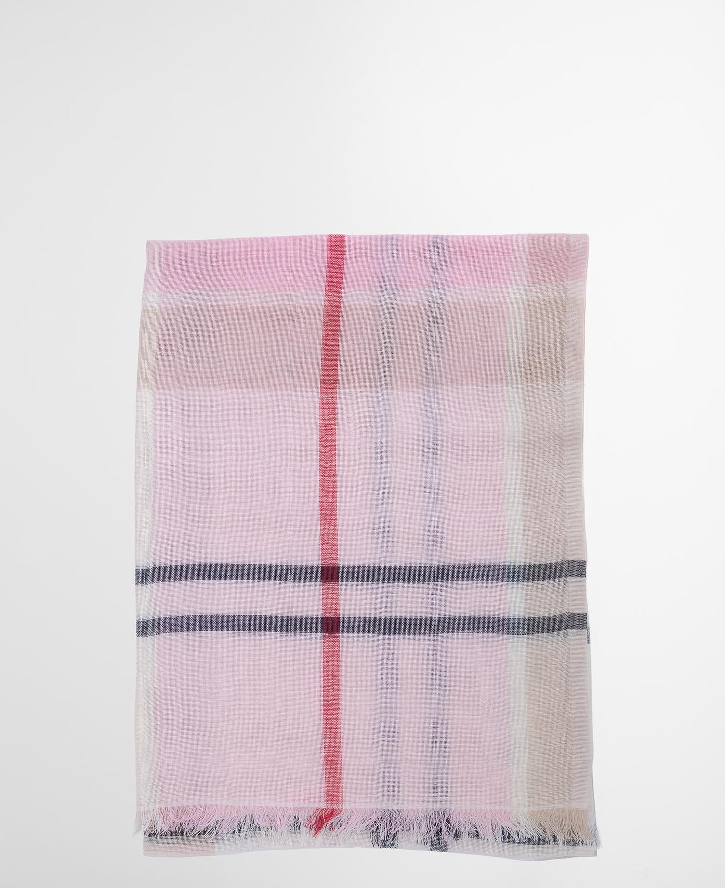 Barbour Abigail Tartan Scarf - Cherry Blossom