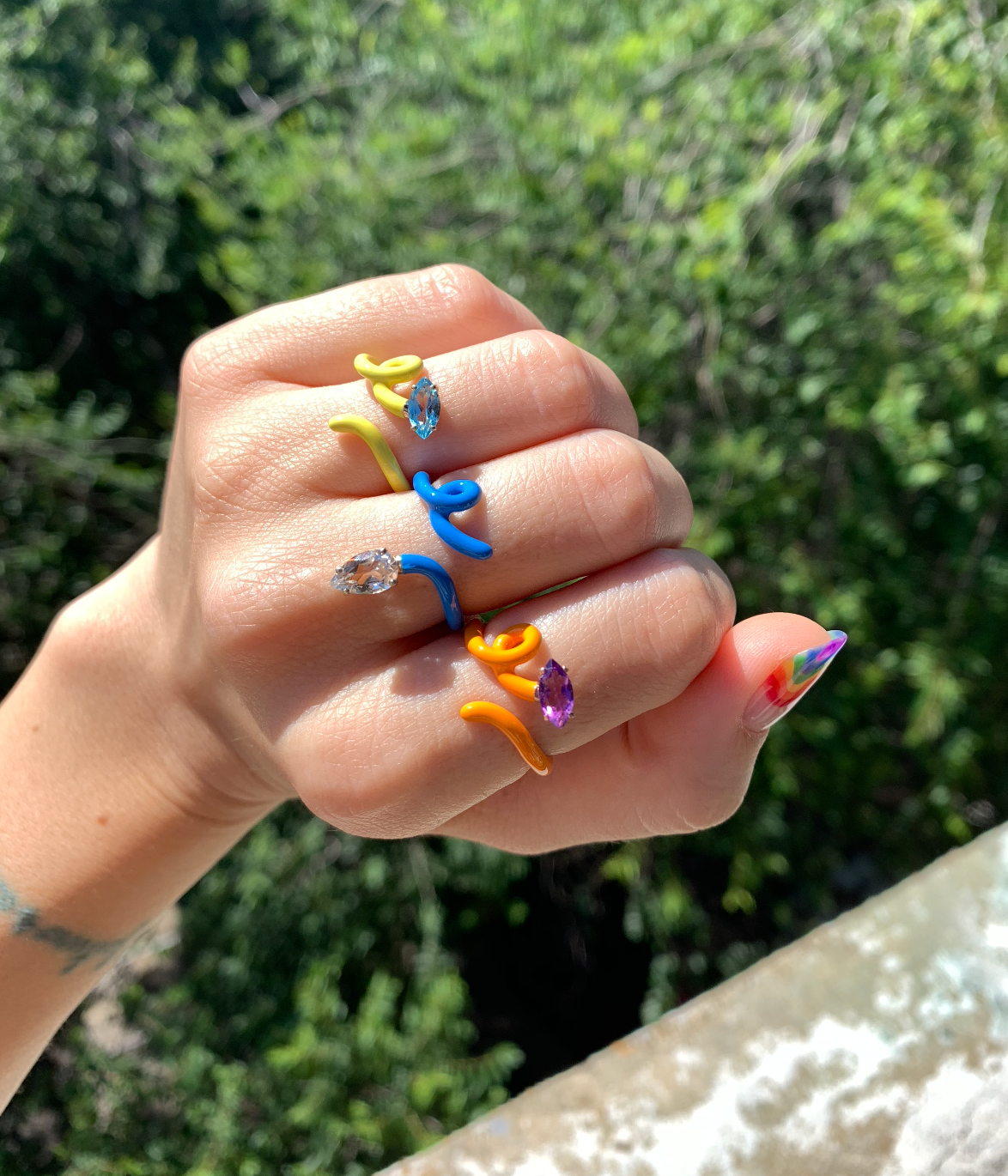 Baby Vine Ring Turquoise