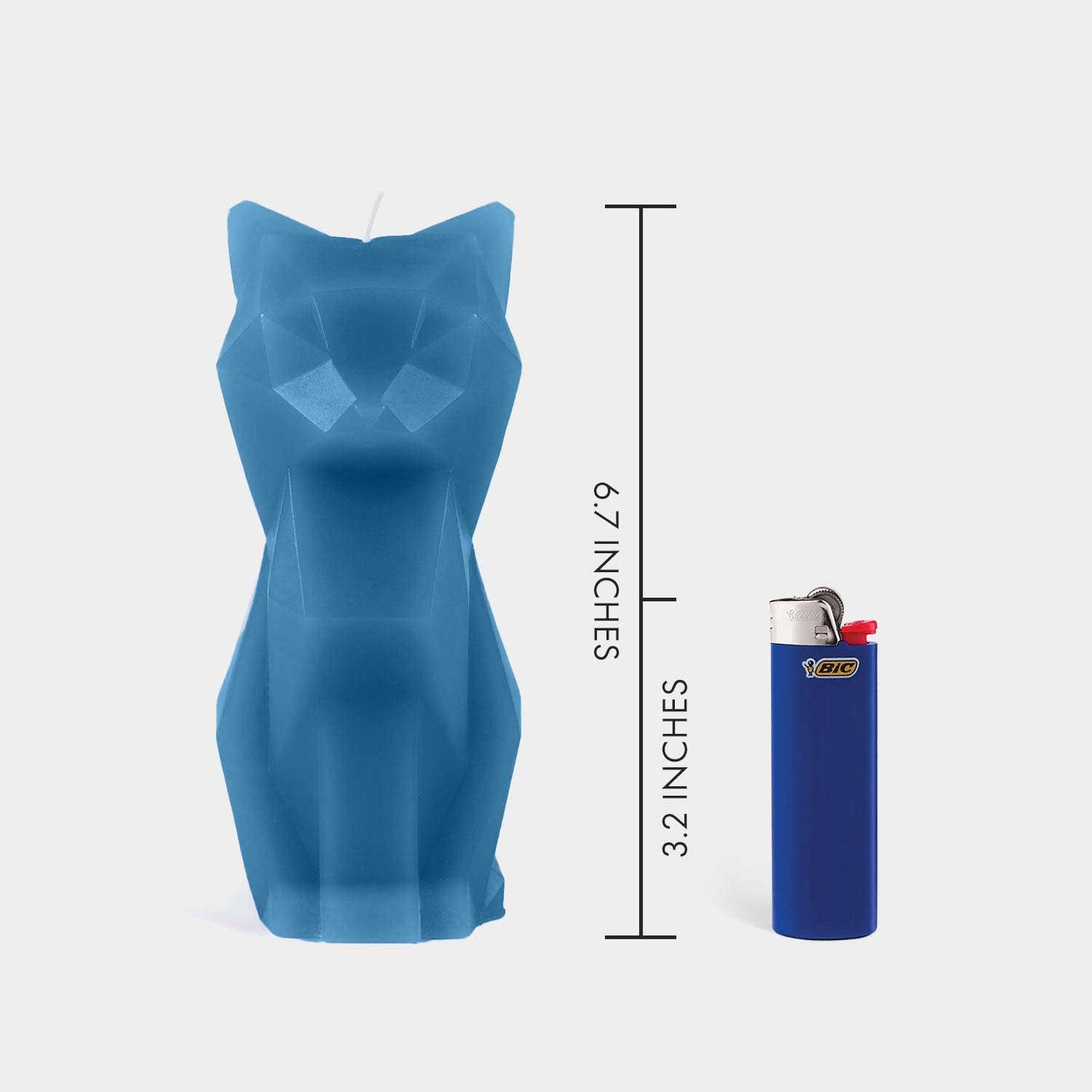Cat Skeleton Candle - Blue