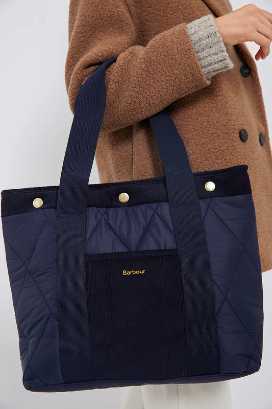 Barbour Healy Quilted Tote - Navy