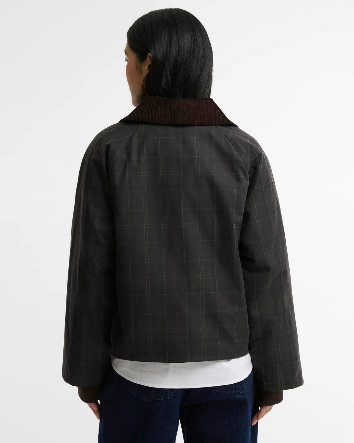 Barbour Arlene Checked Waxed Jacket for women in Classic Shadow Classic