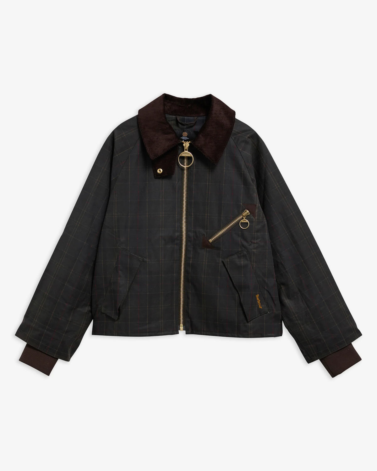 Barbour Arlene Checked Waxed Jacket for women in Classic Shadow Classic