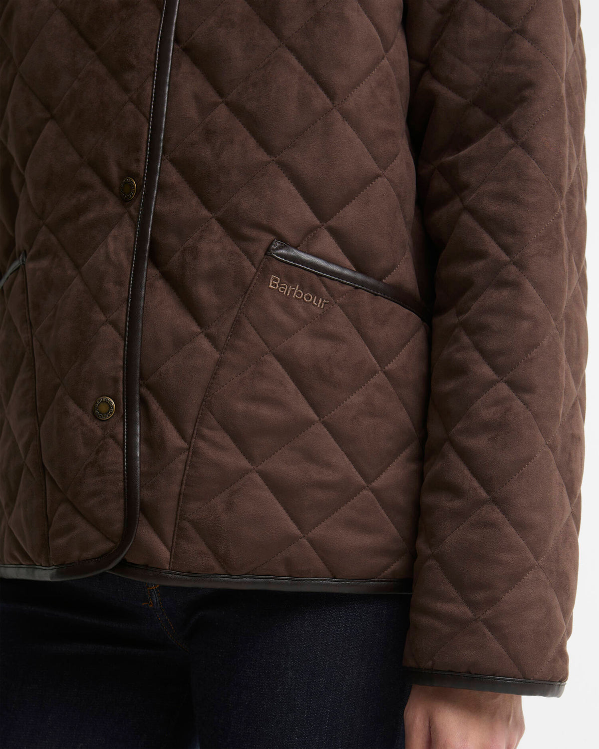 barbour Sonya Quilted Jacket in Dark Brown for women